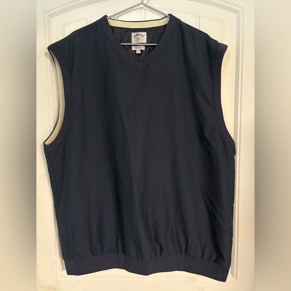 Callaway Navy V-Neck Golf Outerwear